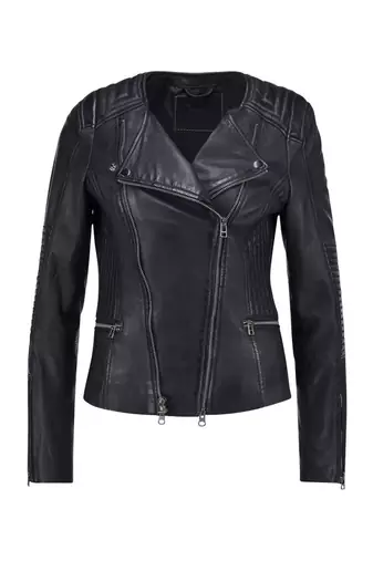 women's genuine lambskin leather biker jacket classic moto zip style exclusive modern
