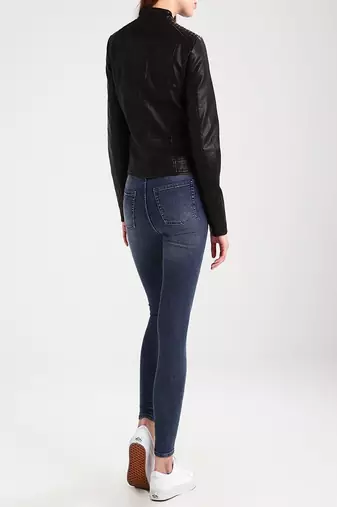 women's genuine lambskin leather biker jacket classic moto zip style exclusive stylish