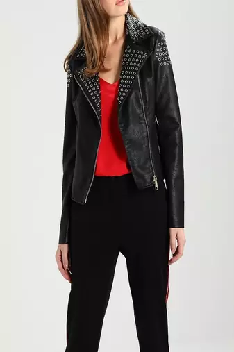 Women's genuine lambskin leather jacket motorcycle slim fit designer biker jacket-ce-248