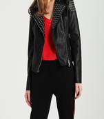 women's genuine lambskin leather biker jacket classic moto zip style exclusive authentic