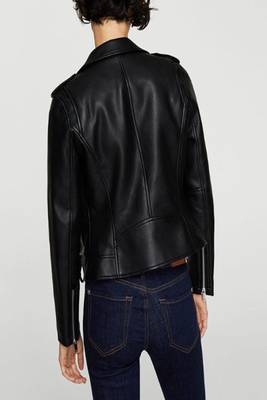 women's genuine lambskin leather biker jacket classic moto zip style exclusive superior 3