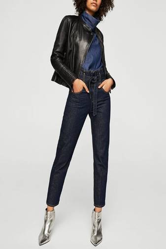 Women's genuine lambskin leather jacket motorcycle slim fit designer biker jacket-ce-251