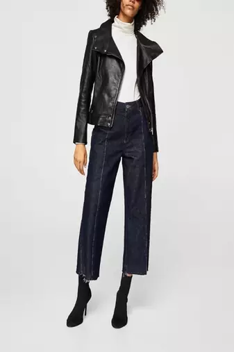 Women's genuine lambskin leather jacket motorcycle slim fit designer biker jacket-ce-252