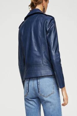 women's genuine lambskin leather biker jacket classic moto zip style exclusive sophisticated 2