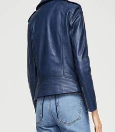 Women's genuine lambskin leather jacket motorcycle slim fit designer biker jacket-ce-253