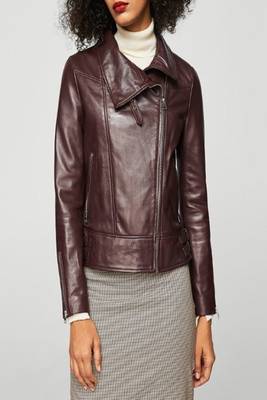 women's genuine lambskin leather biker jacket classic moto zip style exclusive classic 1