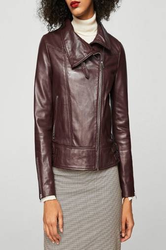 women's genuine lambskin leather biker jacket classic moto zip style exclusive classic