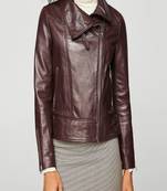 women's genuine lambskin leather biker jacket classic moto zip style exclusive classic