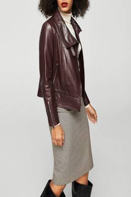 women's genuine lambskin leather biker jacket classic moto zip style exclusive classic 2