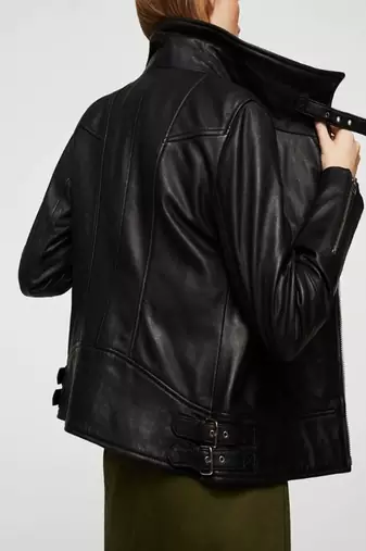 women's genuine lambskin leather biker jacket classic moto zip style exclusive versatile