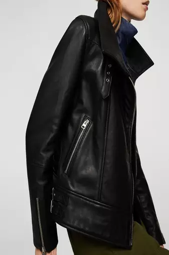 women's genuine lambskin leather biker jacket classic moto zip style exclusive versatile