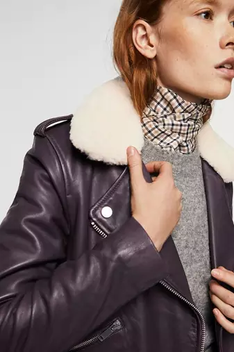 women's genuine lambskin leather biker jacket classic moto zip style exclusive timeless