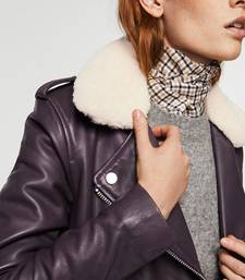 Women's genuine lambskin leather jacket motorcycle slim fit designer biker jacket-ce-256