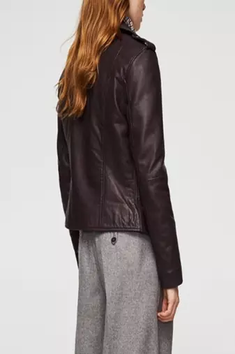 women's genuine lambskin leather biker jacket classic moto zip style exclusive timeless