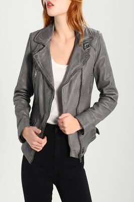 women's genuine lambskin leather biker jacket classic moto zip style exclusive elite 3