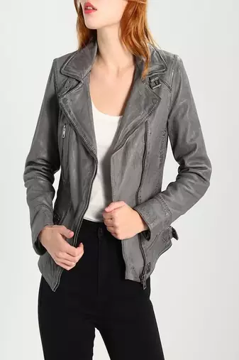 women's genuine lambskin leather biker jacket classic moto zip style exclusive elite