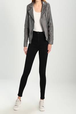 women's genuine lambskin leather biker jacket classic moto zip style exclusive elite 4