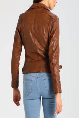 women's genuine lambskin leather biker jacket classic moto zip style exclusive select 2