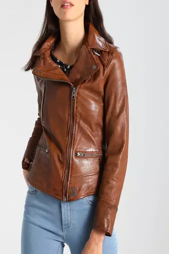 women's genuine lambskin leather biker jacket classic moto zip style exclusive select
