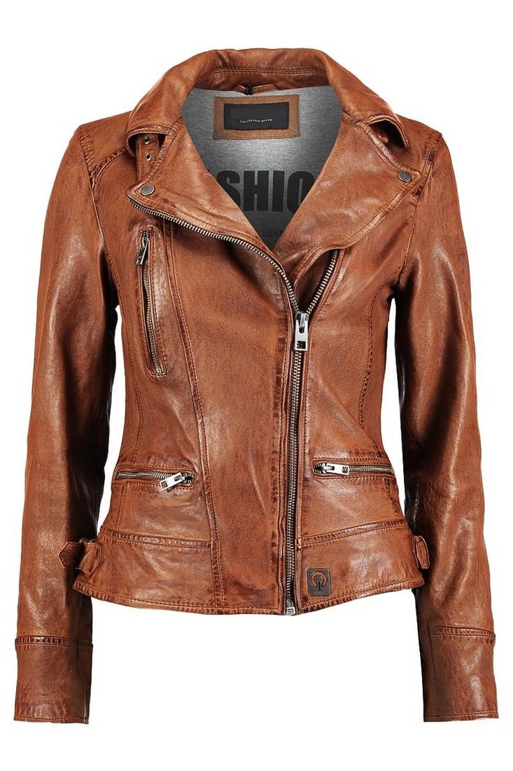 Women's genuine lambskin leather jacket motorcycle slim fit designer biker jacket-ce-261