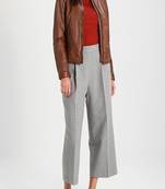 women's genuine lambskin leather biker jacket classic moto zip style exclusive unique