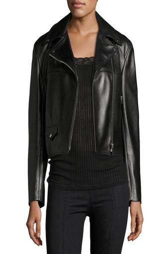Women's genuine lambskin leather jacket motorcycle slim fit designer biker jacket-ce-264