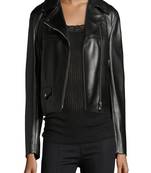 women's genuine lambskin leather biker jacket classic moto zip style exclusive special