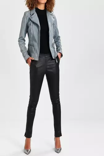 women's genuine lambskin leather biker jacket classic moto zip style exclusive original