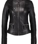 women's genuine lambskin leather biker jacket classic moto zip style exclusive high quality