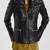 Women's genuine lambskin leather jacket motorcycle slim fit designer biker jacket-ce-266