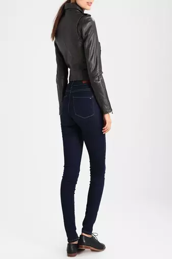 women's genuine lambskin leather biker jacket classic moto zip style exclusive top grade