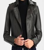 women's genuine lambskin leather biker jacket classic moto zip style exclusive top grade