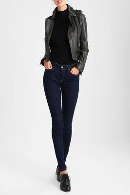 women's genuine lambskin leather biker jacket classic moto zip style exclusive top grade 3