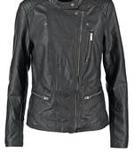 women's black lambskin leather biker jacket classic moto zip style exclusive premium