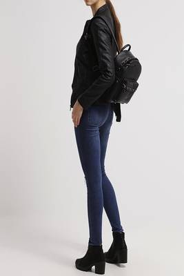 women's black lambskin leather biker jacket classic moto zip style exclusive exclusive 4