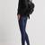 Womens genuine lambskin black leather motorcycle slim fit ladies biker jacket-c269
