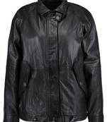 women's black lambskin leather biker jacket classic moto zip style exclusive stylish