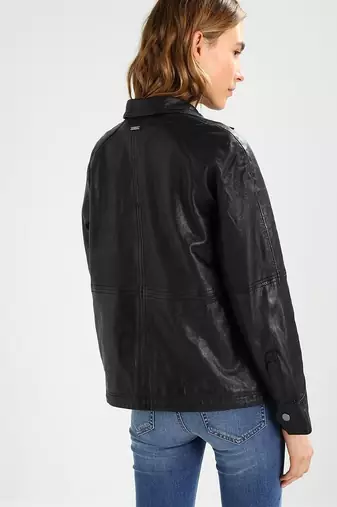 women's black lambskin leather biker jacket classic moto zip style exclusive stylish
