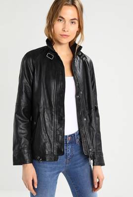 women's black lambskin leather biker jacket classic moto zip style exclusive stylish 3