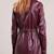 Womens genuine lambskin burgundy leather motorcycle slim fit ladies biker jacket-cl-274