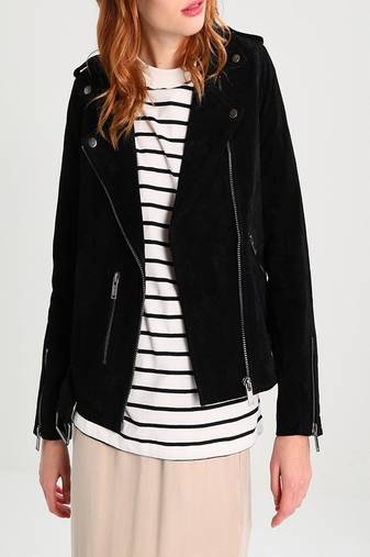 Women’s genuine lambskin black  leather biker jacket slim fit designer motorcycle-cl-w276