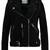 Women’s genuine lambskin black  leather biker jacket slim fit designer motorcycle-cl-w276