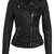 Women’s genuine lambskin black leather biker jacket slim fit designer motorcycle-cl-w277