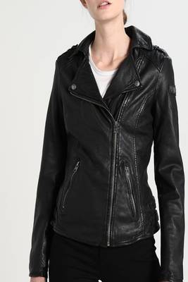 women's black lambskin leather biker jacket classic moto zip style exclusive genuine 3