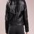Women’s genuine lambskin black leather biker jacket slim fit designer motorcycle-c76