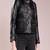 Women’s genuine lambskin black leather biker jacket slim fit designer motorcycle-c76