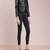 Women’s genuine lambskin black leather biker jacket slim fit designer motorcycle-c76