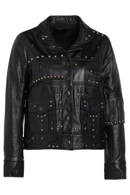 women's black lambskin leather biker jacket classic moto zip style exclusive superior 4