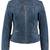 Women blue suede 100% lambskin leather jacket biker motorcycle napa leather jacket-cl-w281