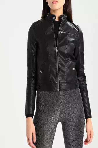 women's black napa leather biker jacket classic moto zip style exclusive unique